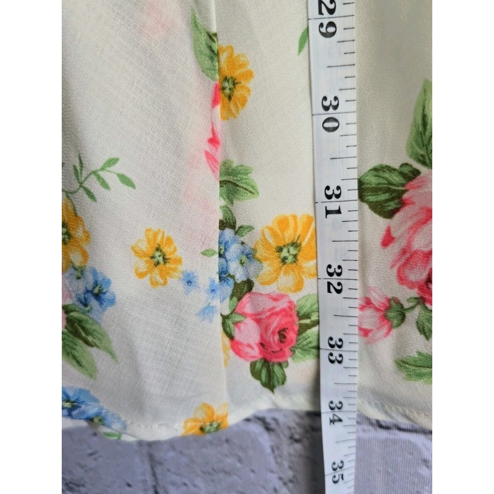 Altar'd State Laryna Floral Babydoll Mini Dress New XL Pink Yellow Rose Bustier - Picture 9 of 10